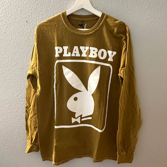 Playboy Women's Brown Long Sleeve Graphic Tee Size Medium NWT - Picture 3 of 7